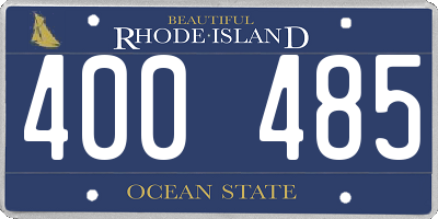 RI license plate 400485