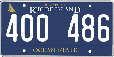 RI license plate 400486
