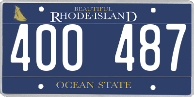 RI license plate 400487