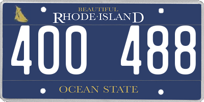 RI license plate 400488