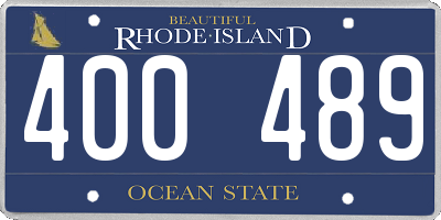 RI license plate 400489
