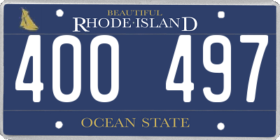 RI license plate 400497