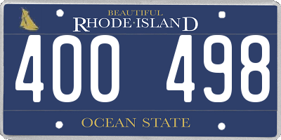 RI license plate 400498