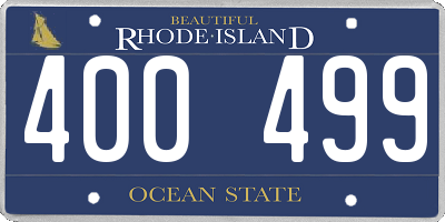 RI license plate 400499