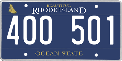 RI license plate 400501
