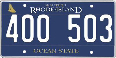 RI license plate 400503