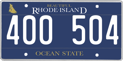 RI license plate 400504