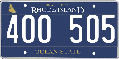 RI license plate 400505