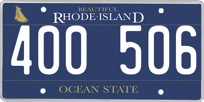 RI license plate 400506