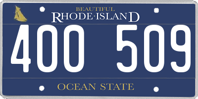 RI license plate 400509
