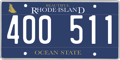 RI license plate 400511