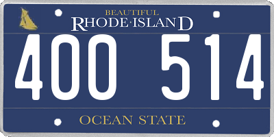 RI license plate 400514