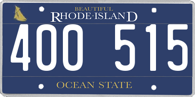 RI license plate 400515