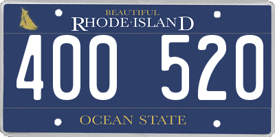 RI license plate 400520