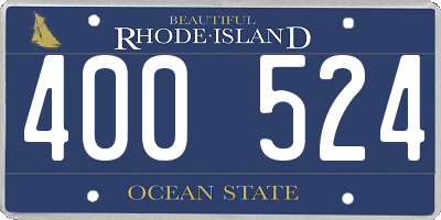 RI license plate 400524