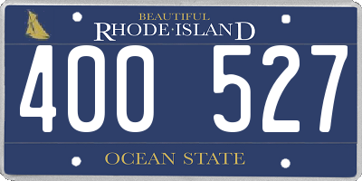 RI license plate 400527