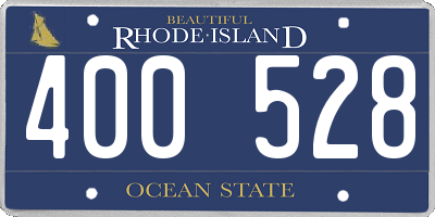 RI license plate 400528