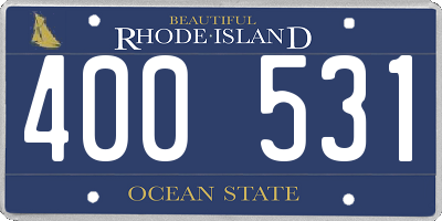 RI license plate 400531