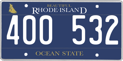 RI license plate 400532