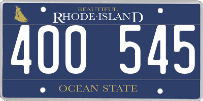 RI license plate 400545