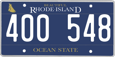 RI license plate 400548