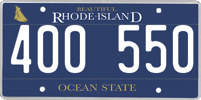 RI license plate 400550