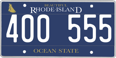 RI license plate 400555
