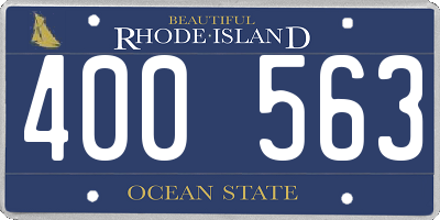 RI license plate 400563