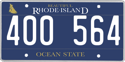RI license plate 400564