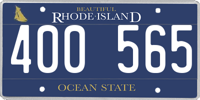 RI license plate 400565