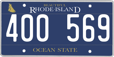 RI license plate 400569