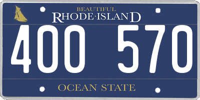 RI license plate 400570