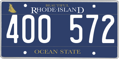 RI license plate 400572