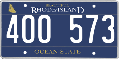 RI license plate 400573