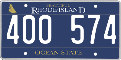 RI license plate 400574
