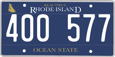 RI license plate 400577