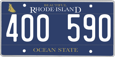 RI license plate 400590