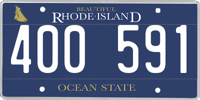 RI license plate 400591