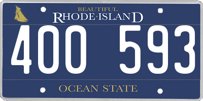 RI license plate 400593
