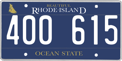 RI license plate 400615