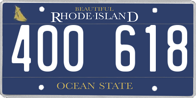 RI license plate 400618