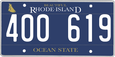 RI license plate 400619