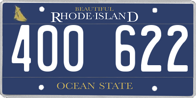 RI license plate 400622