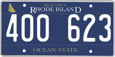 RI license plate 400623