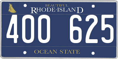 RI license plate 400625