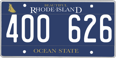 RI license plate 400626