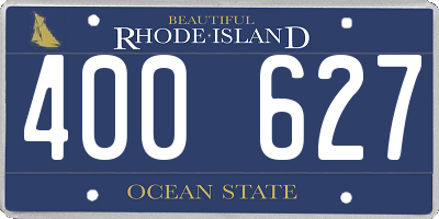 RI license plate 400627