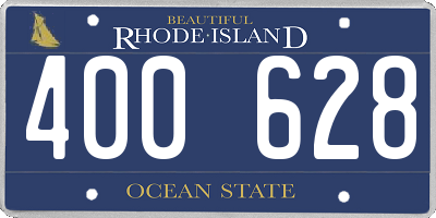 RI license plate 400628