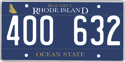RI license plate 400632