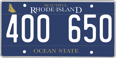 RI license plate 400650